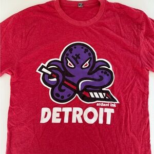 Red Detroit Graphic T-Shirt
